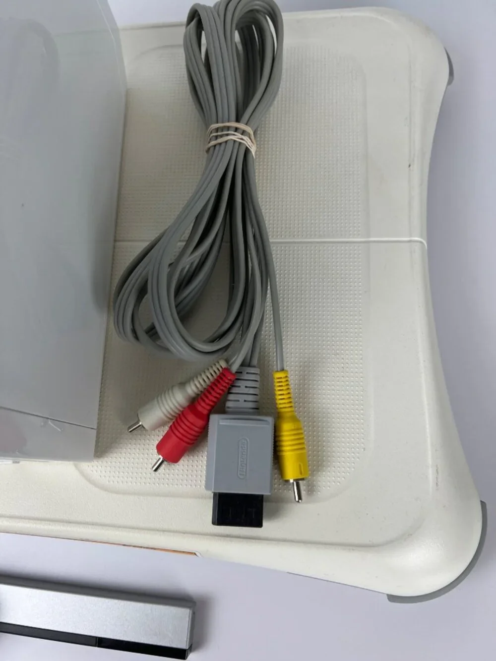 Nintendo Wii Console Bundle With Wii Fit Board Afterglow Controller & Cables - N